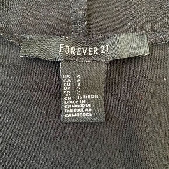 Forever 21 women S open front Longsleeve lightweight black cardigan - Picture 7 of 9